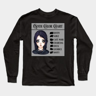 Goth Color Chart Long Sleeve T-Shirt